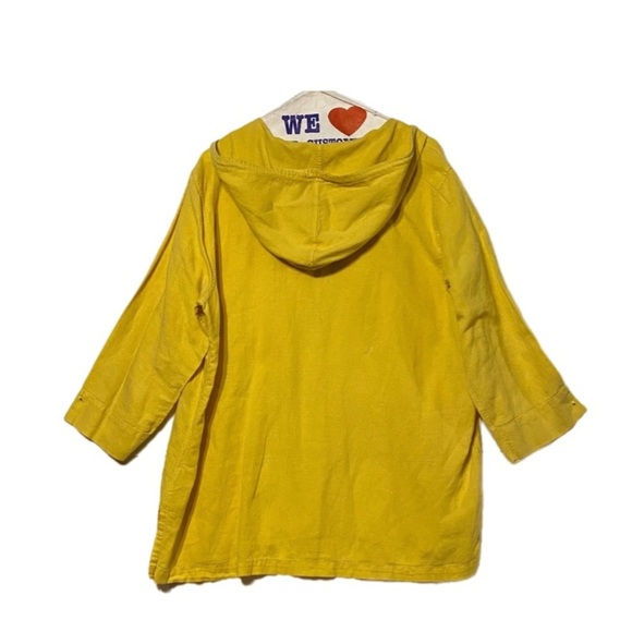 Westbound Linen-Cotton Hoodie Tunic Relaxed Plus Size W XL Mustard Yellow Minor - Picture 2 of 10